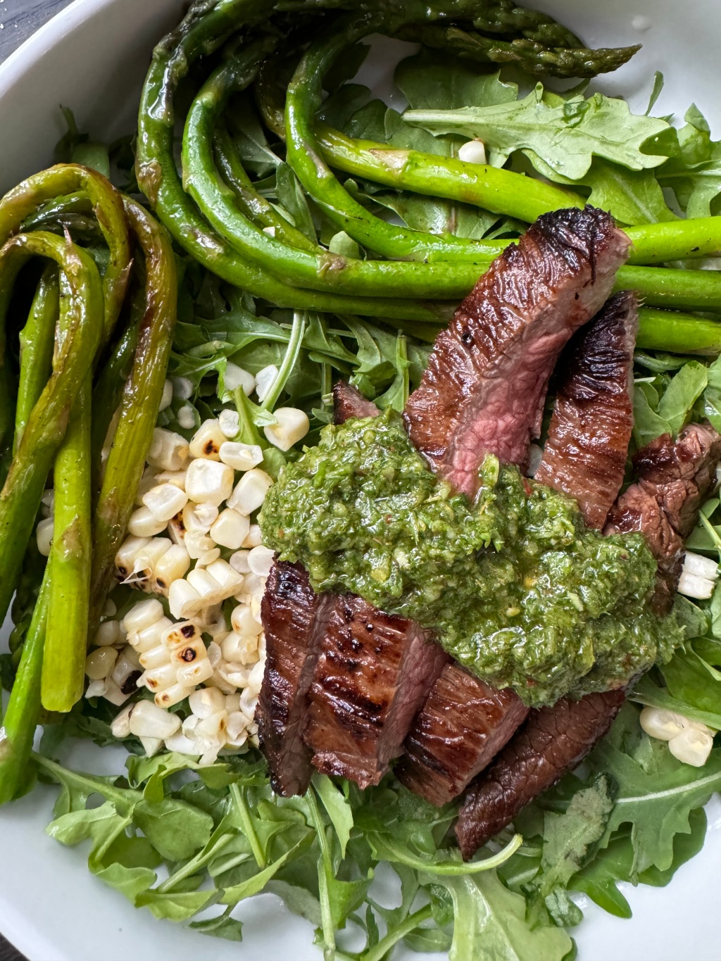 Charred Vegetable Steak Salad
